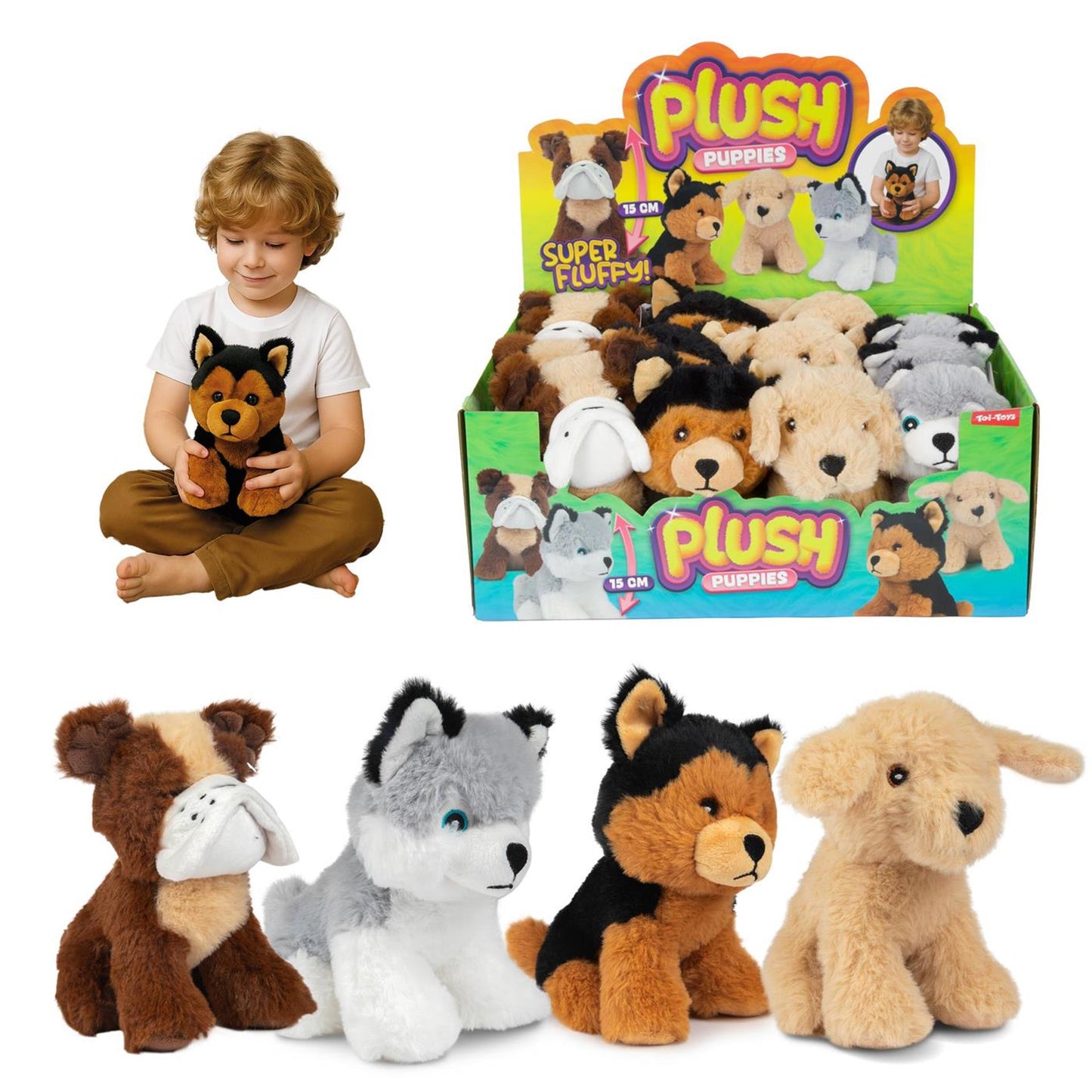 Toi-toys cachorro de peluche - 15cm