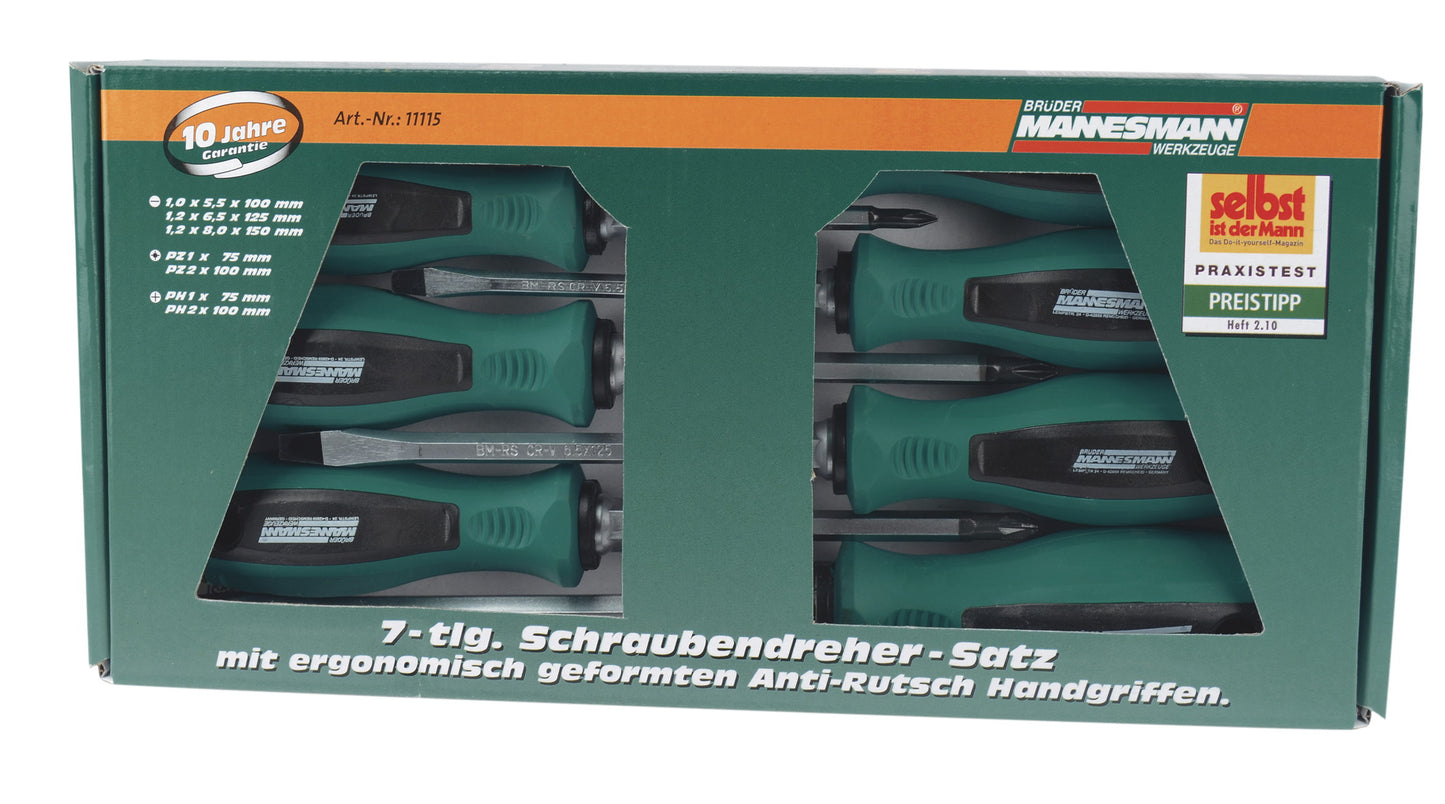 Brüder mannesmann brüder mannesmann cacciavite set 7 pezzi 11115