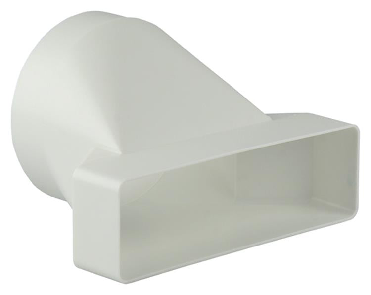 Renson 1006411 - Pieza de conexión de PVC redonda derecha. 7021 blanco ø 125mm | 2 piezas