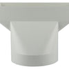 Renson 1006411 - Pieza de conexión de PVC redonda derecha. 7021 blanco ø 125mm | 2 piezas