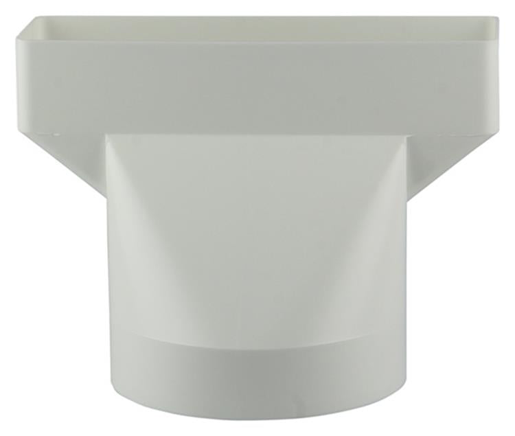 Renson 1006411 - Pieza de conexión de PVC redonda derecha. 7021 blanco ø 125mm | 2 piezas