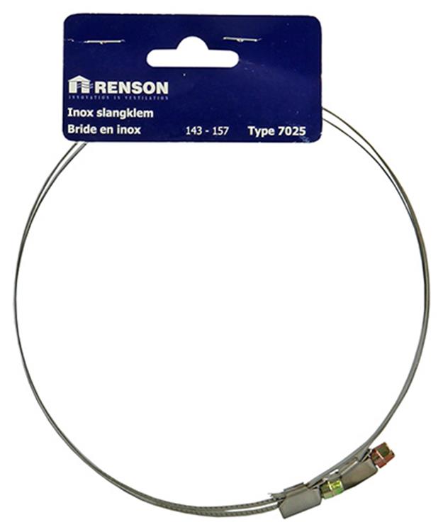 Renson 1006423 - juego de 2 abrazaderas de manguera de acero inoxidable 7025 dia 143-157 | 5 piezas