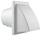 Renson 1006383 - rejilla campana extractora 1 trampilla 741 dia PVC ral 9010 ø100-130 | 2 piezas
