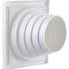 Renson 1006385 - rejilla campana extractora 4 trampillas 742 dia PVC ral 9010 ø100-130 | 2 piezas