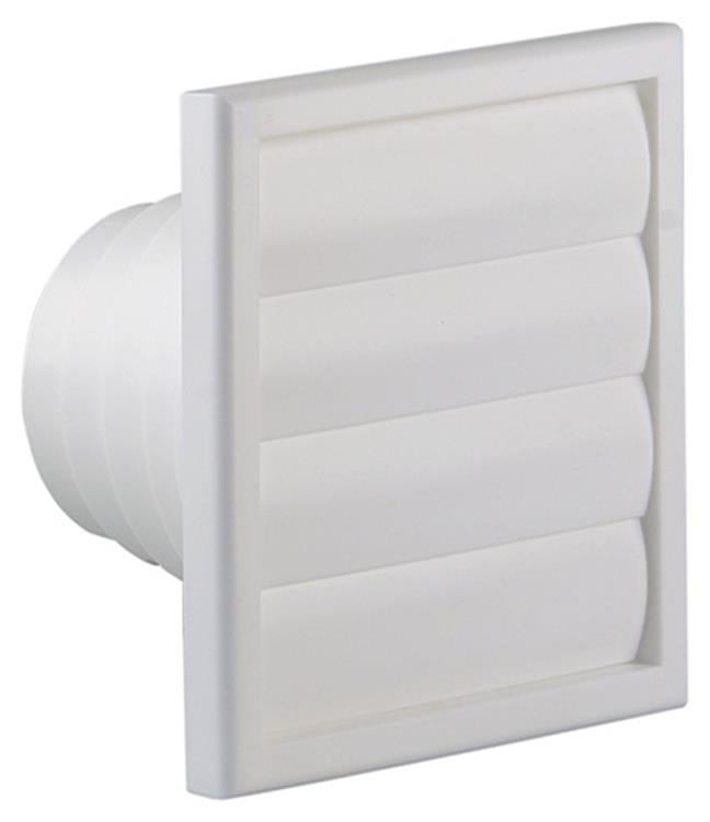 Renson 1006385 - rejilla campana extractora 4 trampillas 742 dia PVC ral 9010 ø100-130 | 2 piezas