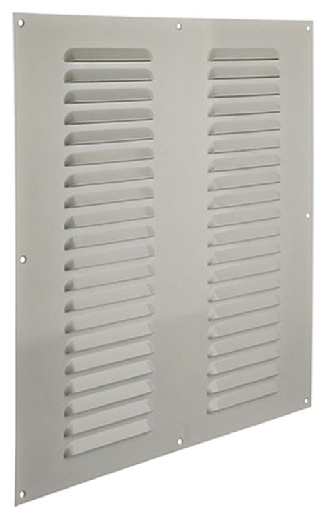 Renson 1006319 - Rejilla de lamas plana aluminio ral 9010 400x400mm | 5 piezas