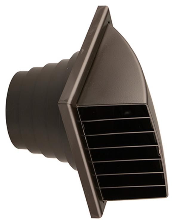 Renson 1006384 - rejilla campana extractora 1 trampilla 741 dia PVC ral 8019 ø100-130 | 2 piezas