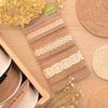 Vaessen creative • assortimento nastro di iuta pizzo avorio naturale 3 pezzi 1 m