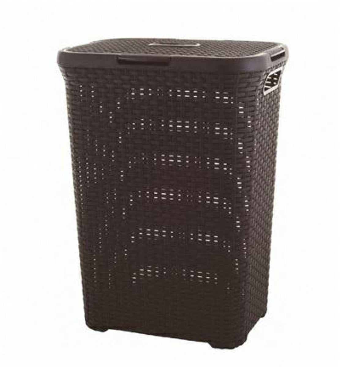 Curver style laundry basket with lid - 60l - brown