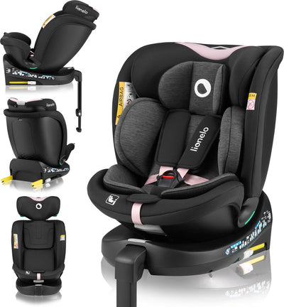 Lionelo navy i-size autostoel 40-150 cm - 360° draaibaar - isofix - rwf fwf - achterwaarts tot 105 cm - verstelbare rugleuning - dri-seat ventilatie - r129 goedgekeurd