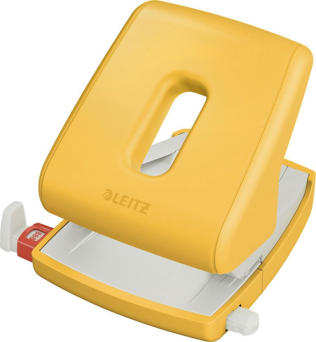 Leitz cosy perforator 2-gaats - perforeert tot 30 vel - ideaal voor thuiskantoor thuiswerken - warm geel