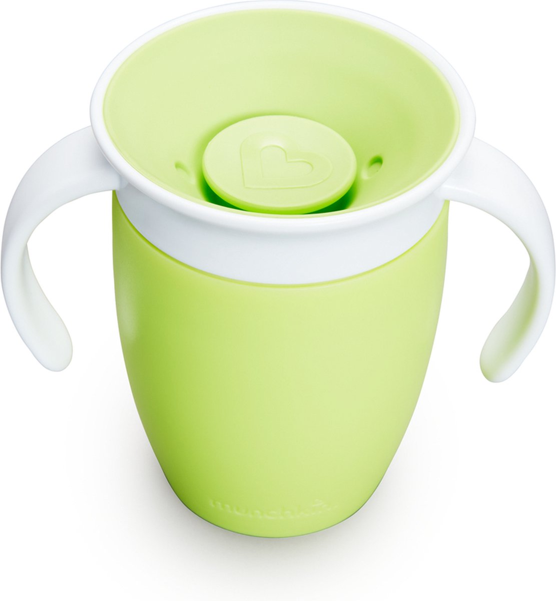 Bicchiere Munchkin Miracle Anti-Perdite a 360° - Bicchiere da Allenamento - Bicchiere da Pratica per Neonati e Bambini - 207ml - Verde