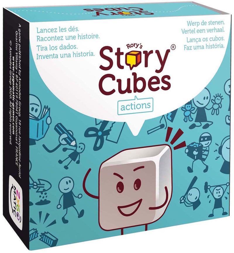Juego de dados de acciones de cubos de historia de Asmodee Rory.