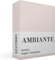 Ambiante cotton uni topper hoeslaken - eenpersoons - sand