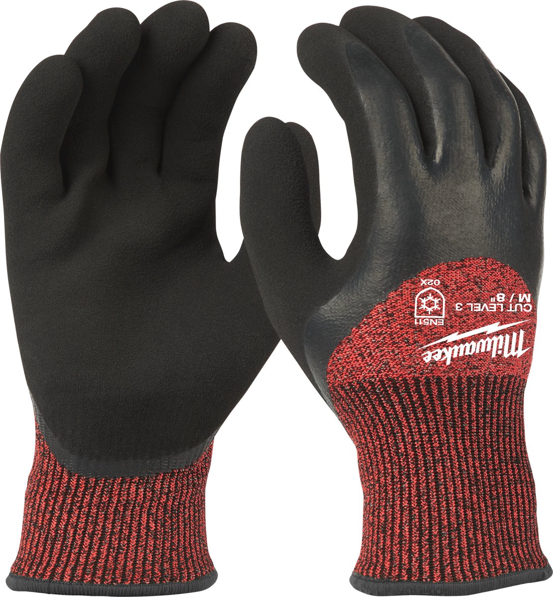 Milwaukee winter snijklasse 3 gedimde werkhandschoenen winter handschoenen cut level 3 -m 8 -1pc - 4932471347