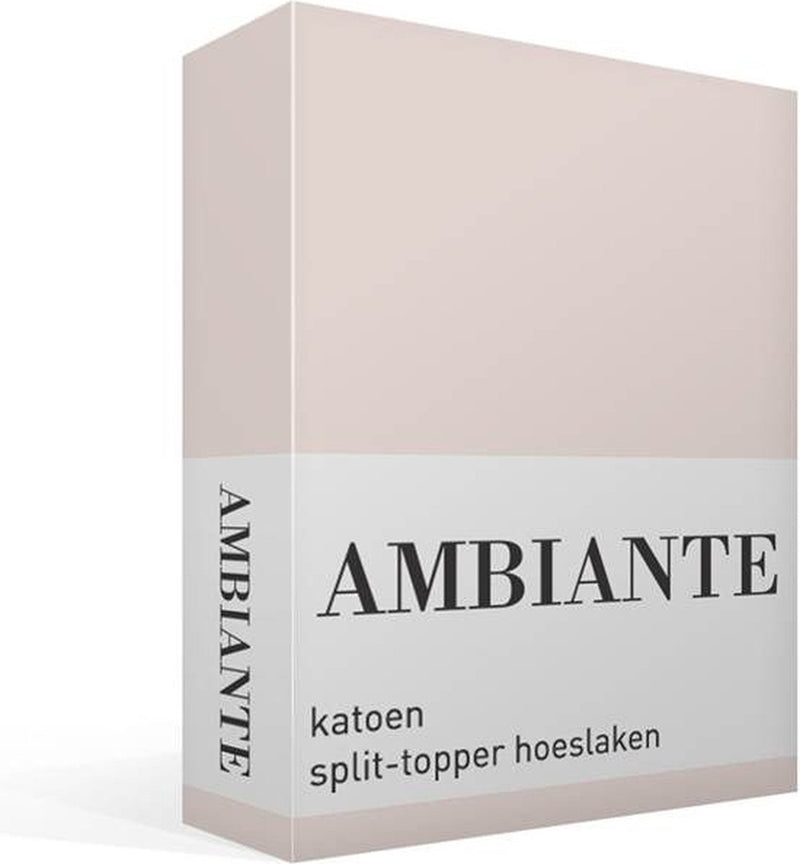 Lenzuolo con angoli topper Ambiante cotone - 180x220 - sabbia
