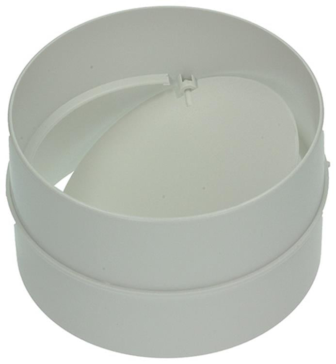Renson 1006398 - Pieza de conexión PVC + válvula antirretorno 7007 blanco ø 100 | 2 piezas