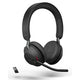 Jabra evolve2 65, auricolare stereo on-ear ms (nero, microsoft team, bluetooth)