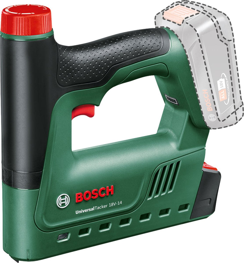 Chiodatrice a batteria Bosch universaltacker 18v-14 - senza batteria da 18 V e caricabatterie - incl. 1000 graffette