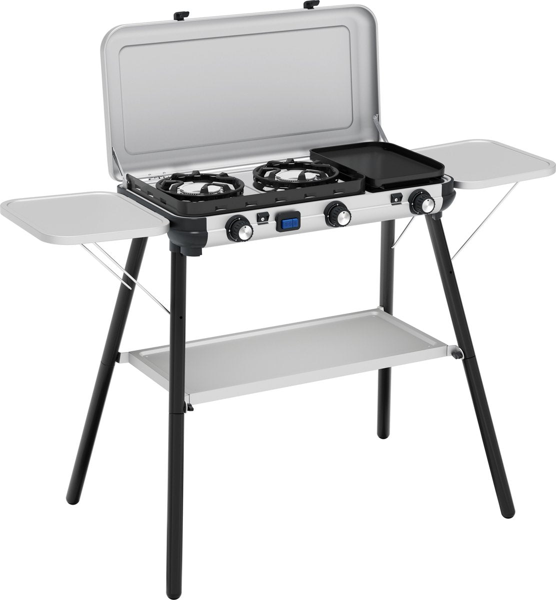 Campingaz camping kitchen 2 multi-cook plus camping kooktoestel – 3 krachtige branders – koken en grillen op één apparaat