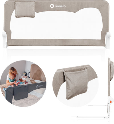 Lionelo hanna – bedhekje 150x66 cm – 180° opklapbaar – aluminium frame – securebelt standsafe – tot 27 kg – luchtig net – voor matrassen tot 45 cm – sgs-gecertificeerd – reisvriendelijk – eenvoudige montage