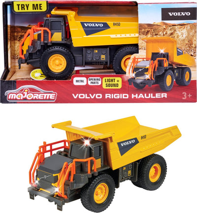 Majorette grand series - volquete volvo - construcción - metal - luz y sonido - 20 cm - vehículo de juguete