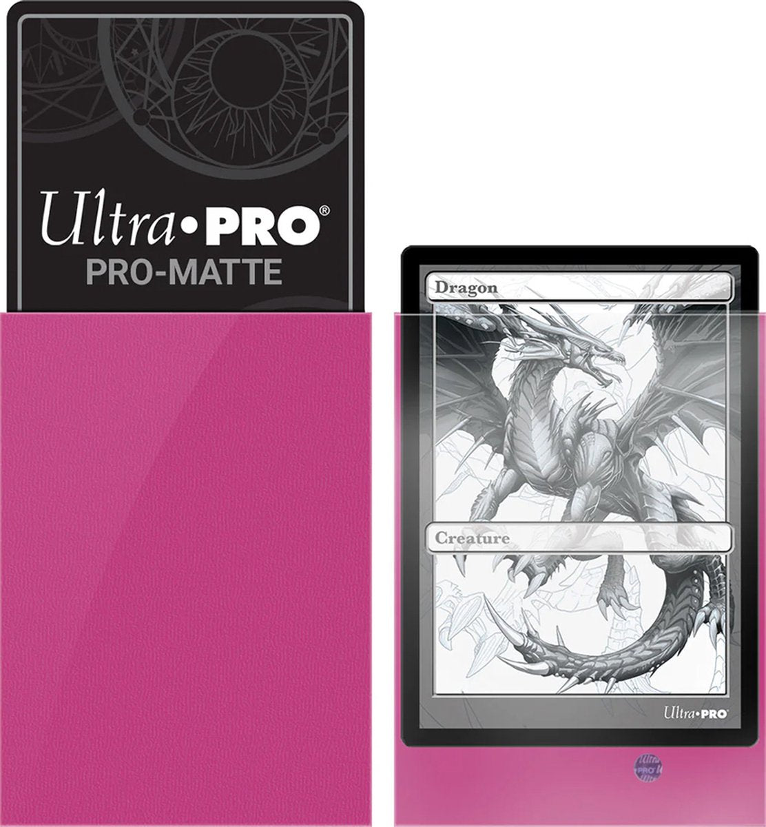 Mangas ultrapro pro-mate rosa brillante d12
