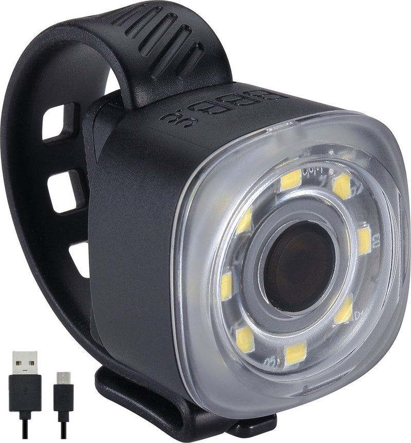 Mini lampada Bbb Cycling Spirit faro per bicicletta - illuminazione per bicicletta ricaricabile tramite USB - luce anteriore per bicicletta - 30 lumen - impermeabile - batteria a lunga durata - BLS-225