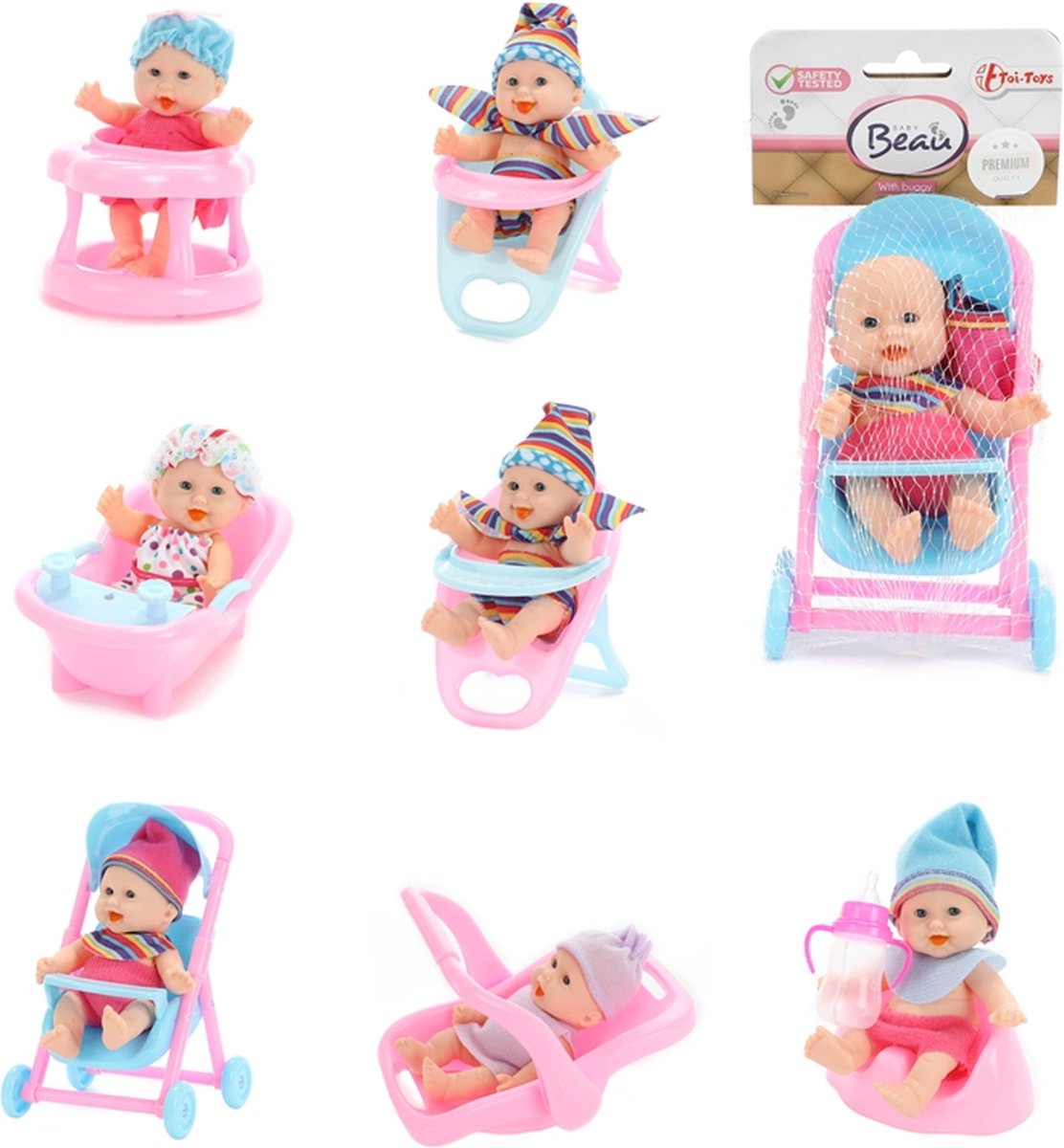Baby beau mini baby pop seduto, 12 cm