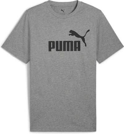 Puma ess no. Camiseta de hombre 1 logo tee - gris medio jaspeado