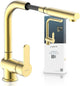 Rubinetto cucina Schütte London design - miscelatore - bocca girevole - mousseur estraibile - oro opaco