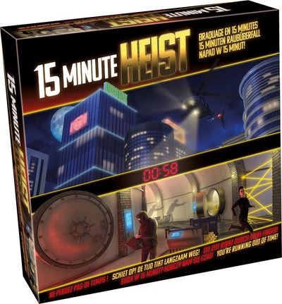 Atraco táctico de 15 minutos – juego de mesa – atraco a un banco cooperativo contrarreloj – trabajo en equipo y táctica – experiencia de juego de escape – 2 a 4 jugadores – a partir de 8 años