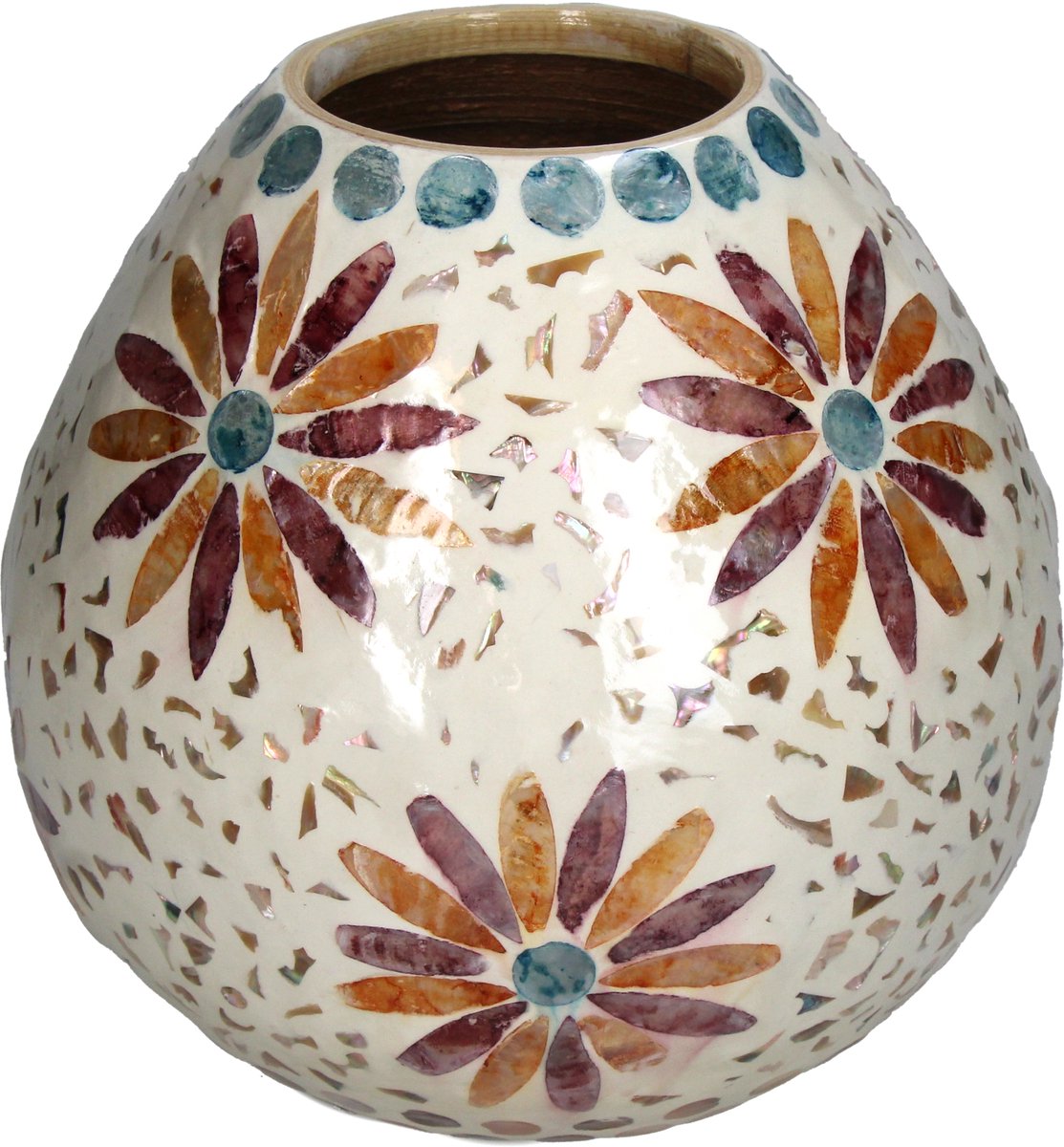 Vaso collezione hd capiz multi 21x21x20cm