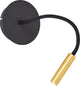 Brilliant jutta - aplique - LED 4.1w con brazo flexible e interruptor - oro negro