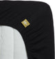 Ropa de cama de algodón percal - sábana ajustable - 80x200 - negro