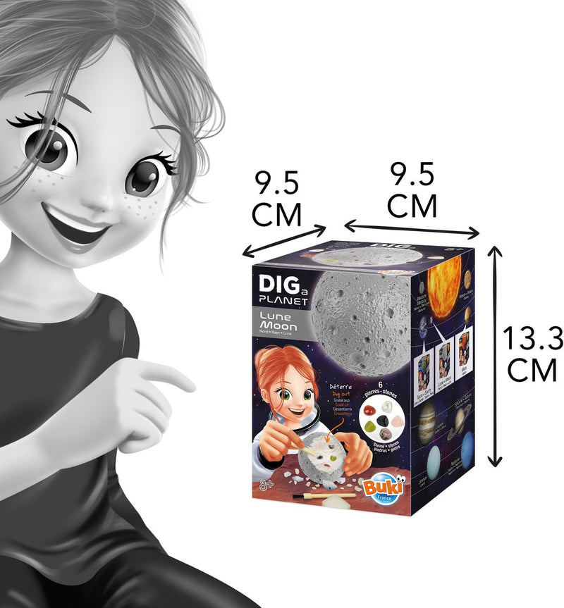 Buki France Buki - cavar piedras en la luna - juego de excavación - juguetes educativos - descubre y recoge piedras.