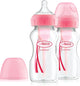 Opzioni Dr. Brown+ biberon anticoliche - biberon a collo largo - 270 ml - rosa - 2 pezzi