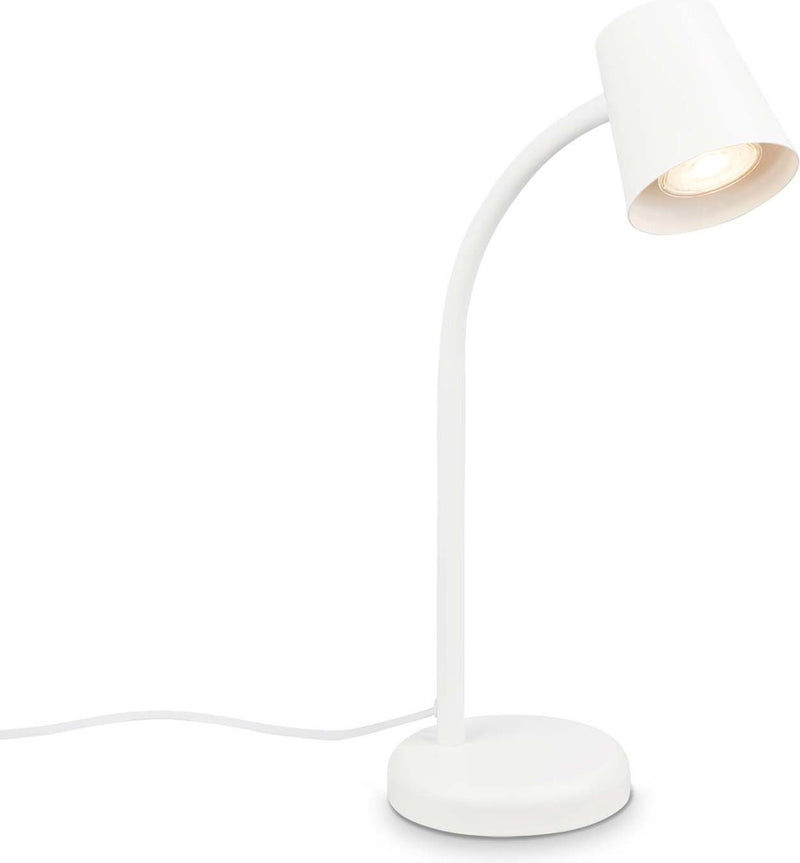 Briloner skrive - tafellamp - bureaulamp - gu10 fitting - metaal - wit - 38,5 x 13 x 24,5 cm