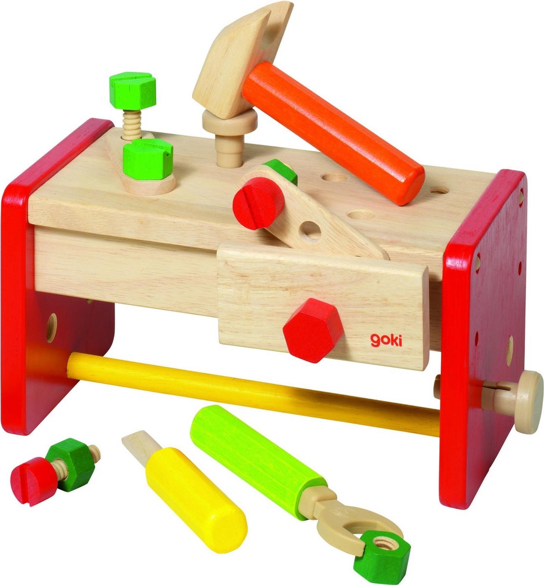 Goki Wooden Work Bench e Toolbox 2in1