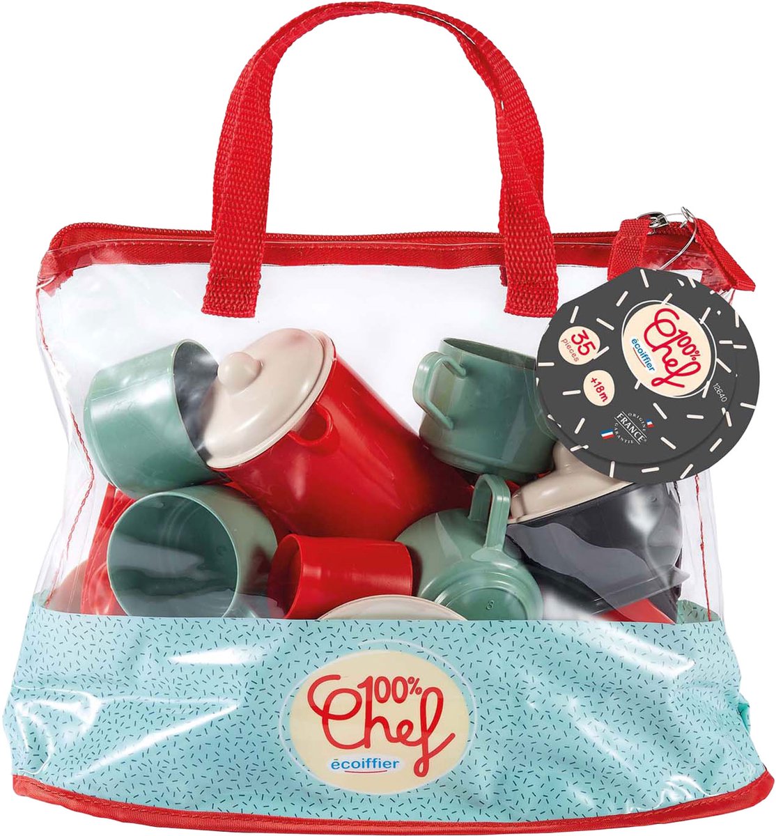 ECOIFFIER 100% chef EET impostato con padelle, 35dlg.