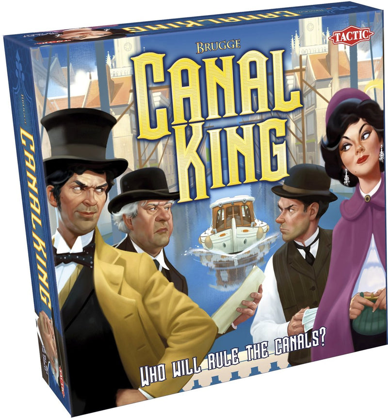 Tactic Canal King Brujas – juego de mesa – construcción de rutas estratégicas – batalla del canal en la histórica Brujas – juego familiar – 2 a 6 jugadores – a partir de 8 años
