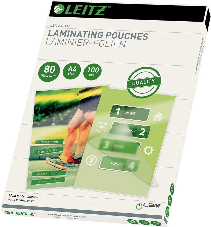 Leitz - buste di plastificazione - a4 - 80 micron - 100 pezzi