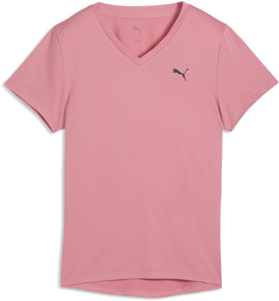 Maglietta sportiva da donna Puma W Tad Essential Vneck Tee - rosa selvaggio