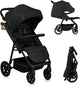 Lionelo mira kinderwagen buggy - wandelwagen - voor kinderen tot 22 kg - voorwielen 360° - verstelbare rugleuning handgreep - waterdichte xxl luifel met upf50+ - 5-puntsgordel - grote off-road wielen - volledige schokdemping - compact opvouwbaar