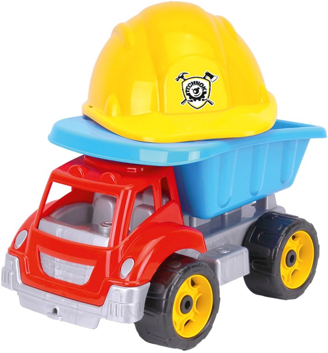 Paradiso toys dump truck + helmet