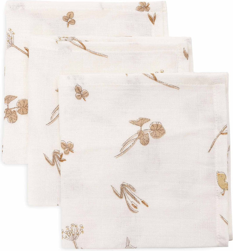 Jollein - panno idrofilo per la bocca 31x31 cm - panni idrofili per bambini - 3 pezzi - riverside