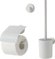 Juego de accesorios para el baño Tiger Urban - escobillero con soporte - portarrollos con solapa - gancho - blanco
