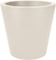 Elho pure recto redondo 50 - maceta grande para interior y exterior - plástico reciclado - ø 49,5 x h 51 cm - lino blanco