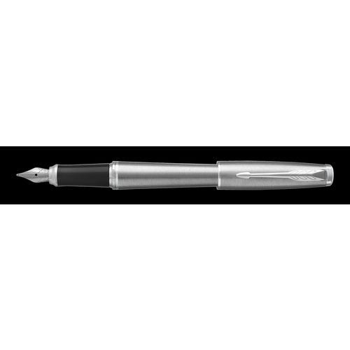 Pluma estilográfica parker urban tinta azul metro metalizado bordes cromados