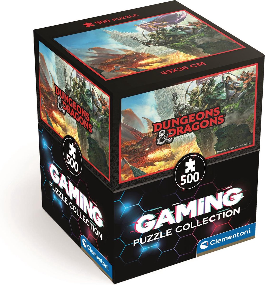 Clementoni - puzzel - 500 stukjes - dungeons dragons - cube - puzzel voor volwassenen